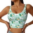 thumbnail image 1 of Balery Horse And Flower Sujetadores deportivos con espalda cruzada para mujer, acolchados, sin costuras, de alto impacto, ideales para yoga, gimnasio, entrenamiento y fitness.-X-Large, 1 of 8