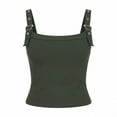 thumbnail image 7 of AnuYalue Women's Summer Tops Square Neck Ribbed Crop Tank Top Fashion Club Streetwear, 7 of 7
