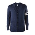 thumbnail image 4 of Hip Hop 50's Shop - Mens 1950s Letterman Cardigan Sweater (2XLarge Navy), 4 of 7