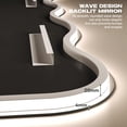 thumbnail image 2 of Hasipu 40" x 32" Anti-Fog LED Irregular Bathroom Mirror - Wall Mounted Wavy Shape Vanity Mirror with Dimmable Lights, 3 Color Modes & Memory Function, Touch Control, 2 of 8