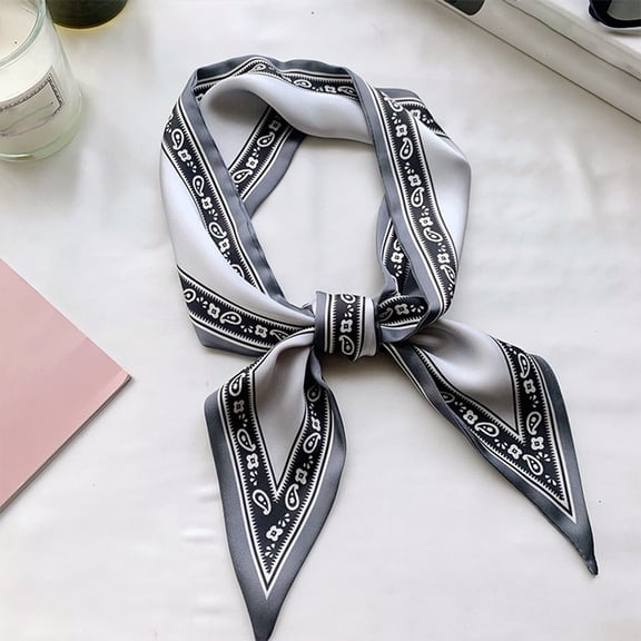 YUEHUA Bandana Travel Scarf Women Lightweight Satin Square Silk Head Wrap Hair Scarf Neck Scarves Paisley