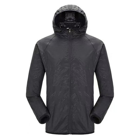 YOUSNH Men's and Women's Fashion Casual Outdoor Sports Sun Clothes Light Breathable Skin Comfortable Long Sleeve Cardigan Solid Color Zipper Coat Winter Coats for Women Black M