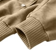 thumbnail image 5 of IhhxPro Men's Vintage-Inspired Leather Look Bomber Jacket with Pockets Fit Zip-Up Retro Classic Motorcycle Outerwear Casual Slim M-4XL, 5 of 9