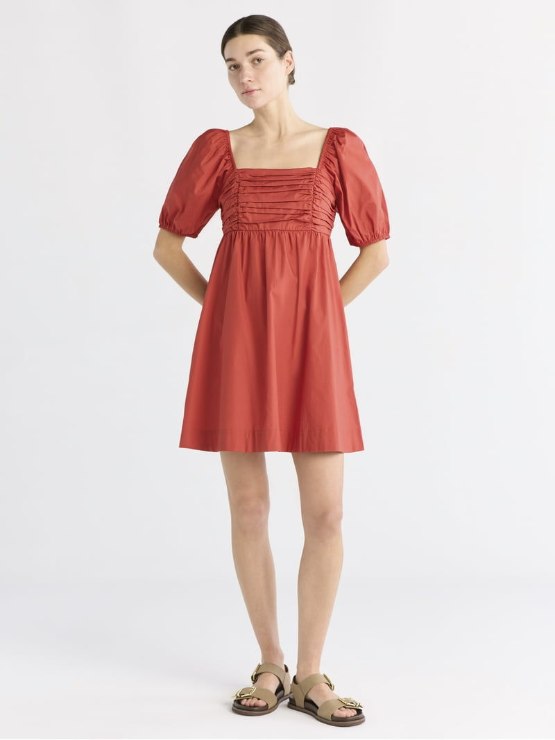 white christmas dresses Shirred Cotton Dress main image 0