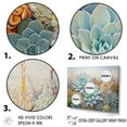 thumbnail image 3 of Designart "Succulent Blooms In Soft Hues II" Flower Field Wall Art Living Room, 3 of 7