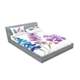 thumbnail image 2 of Ambesonne Floral Fitted Sheet & Pillow Sham Set, Watercolor Bouquet Art, Calking, Multicolor, 2 of 2