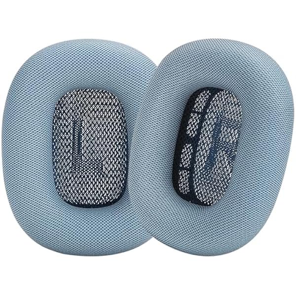 wonima02 Silicone Ear Cup for AirPods Max Leather Ear Cushions Workout Earpads Headphone Accessories Sweat Proof with Noise Isolation Gel, Memory Foam, Protein Leather and Magnet Sky Blue