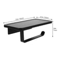 thumbnail image 2 of Paper Towel Mount Wall Storage Shelf for Bathroom Use Black Aluminum Holding Paper Towel 1Pcs, 2 of 5