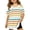 Beige, variant on Girls T Shirts Loose Fit Drop Shoulder Breathable Stripes Print Crew Neck Short Sleeve Tee for Daily Wear Girls Tops Beige 1 Years-2 Years