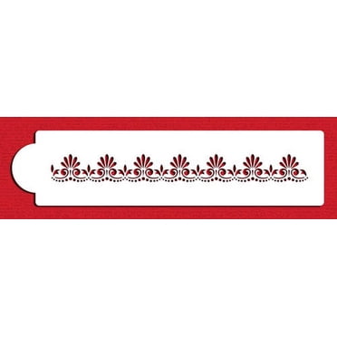 Designer Stencils Filigree Damask Cake Stencil Set - 4 Plastic Stencils For Icing, Powder & Paint