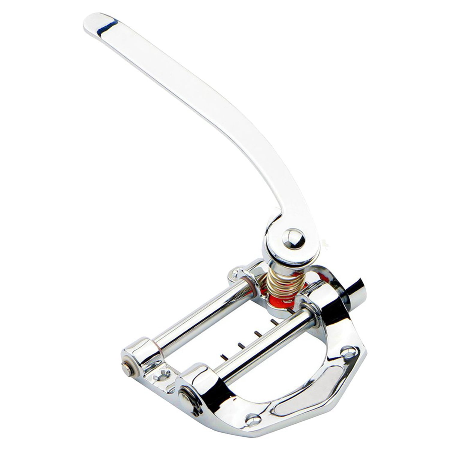 Roller Saddle Bridge with Posts and Spanner for Electric Guitar Silver & Guitar Vibrato Tailpiece Tremolo Flat Top Body Tremolo Unit Vibrato Bridge f(Silver)