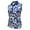 Rich Blue/White, variant on Monterey Club Women's Abstract Print Sleeveless Golf Polo Shirt #2403