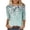Z-Green, variant on 3/4 Sleeved Casual Blouse for Women Fashion Floral Print Pullover Loose Tunic Tops Z-Blue S