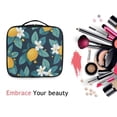 thumbnail image 6 of FORMRS Travel Makeup Bag Large Capacity Train Case Cosmetic Organizer with Adjustable Dividers, Lemon Leaves, 6 of 8