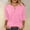 Pink, variant on asdoklhq Womens Shirts Henley Women's Casual Relaxed Fashionable Button V-neck Short-sleeved Top Khaki 2X