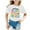 White, variant on Razzly Child Kids Back To School Graphic Tee Short Sleeve Round Neck Soft Comfortable Top For Girls Playful Everyday Casual Outfit(Sky Blue,4-5 Years)