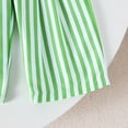 thumbnail image 4 of Conairie Outfits Set Three Piece for Girls Summer Striped Print Camisole Top and Striped Long Pants With Belt Set Casual Boho Clothes Set Green 12-18 M, 4 of 8