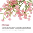 thumbnail image 4 of Flores Artificiales de Gypsophila Rosa Unique Bargains 3 ramas 21 Piezas, 4 of 6