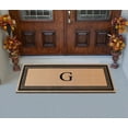thumbnail image 5 of A1HC Natural Coir Flock Monogrammed Door Mat for Front Door, 30x60, Anti-Shed Treated Durable Doormat Outdoor Entrance, Heavy Duty, Thin Profile, Easy to Clean, Long Lasting, Front Door Entry Doormat, 5 of 6