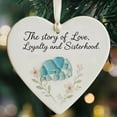 thumbnail image 4 of Dserfhy Elephant Friendship Heart Ornament Acrylic Heart-Shaped Sea Glass Friendship Decor Sea Glass Art Christmas Ornaments Gifts for Best Friends, 4 of 8
