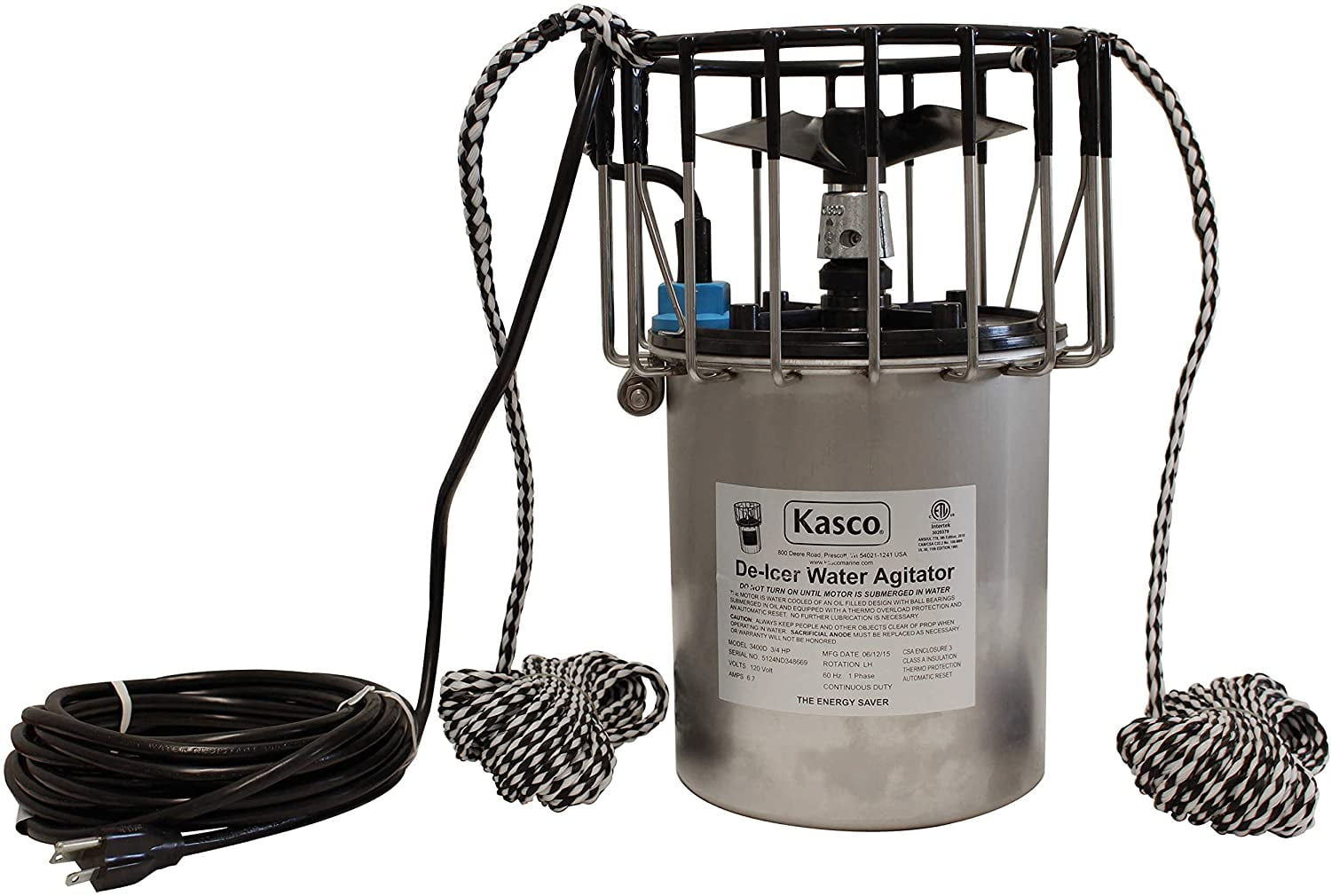 Kasco Deicer 3/4 HP Lake & Pond Deicer 120V Single Phase with 150 Ft