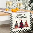 thumbnail image 4 of Christmas Decorations,13x36In Long Linen Buffalo Plaid Snowflakes Xmas Tree Table Runner Winter Holiday Xmas Theme Table Decorations for Indoor Home Dining Room Kitchen Party Centerpiece Table Decor, 4 of 6
