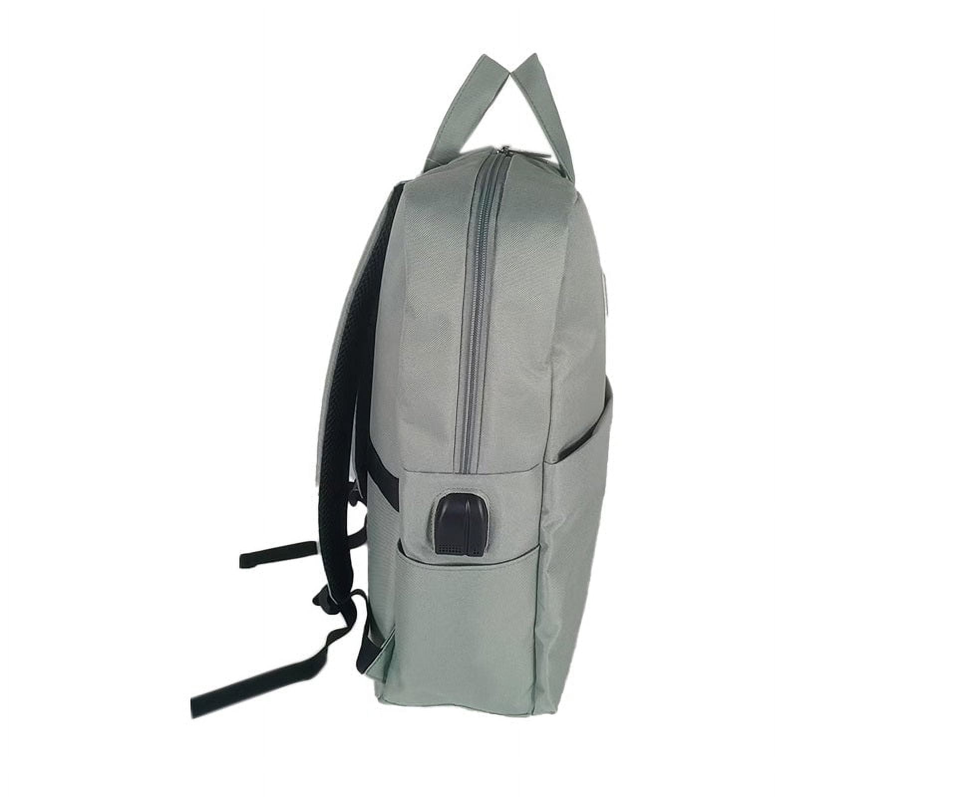 IZOD Wisdom Business Travel Slim Durable Laptop Backpack USB Charging Port, Computer Bag Fits 17 Inch Laptop Notebook / Dark Grey