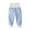 Light Blue, variant on AherBiu Baby Clothes Boys Girls Cotton Fleece Winter Warm Toddler Pants Unisex High Waisted Infant Trousers