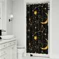 thumbnail image 2 of Gothic Shower Curtain - Dark Celestial Moon & Star Print, Mystical Cosmic Theme Bath Decor, Waterproof Polyester, 36"Wx72"L, Goth Aesthetic Gift, 2 of 5