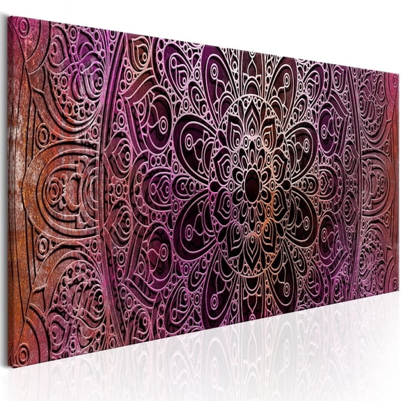 Tiptophomedecor Stretched Canvas Zen Art - Mandala: Amethyst Energy - Stretched & Framed Ready To Hang Art