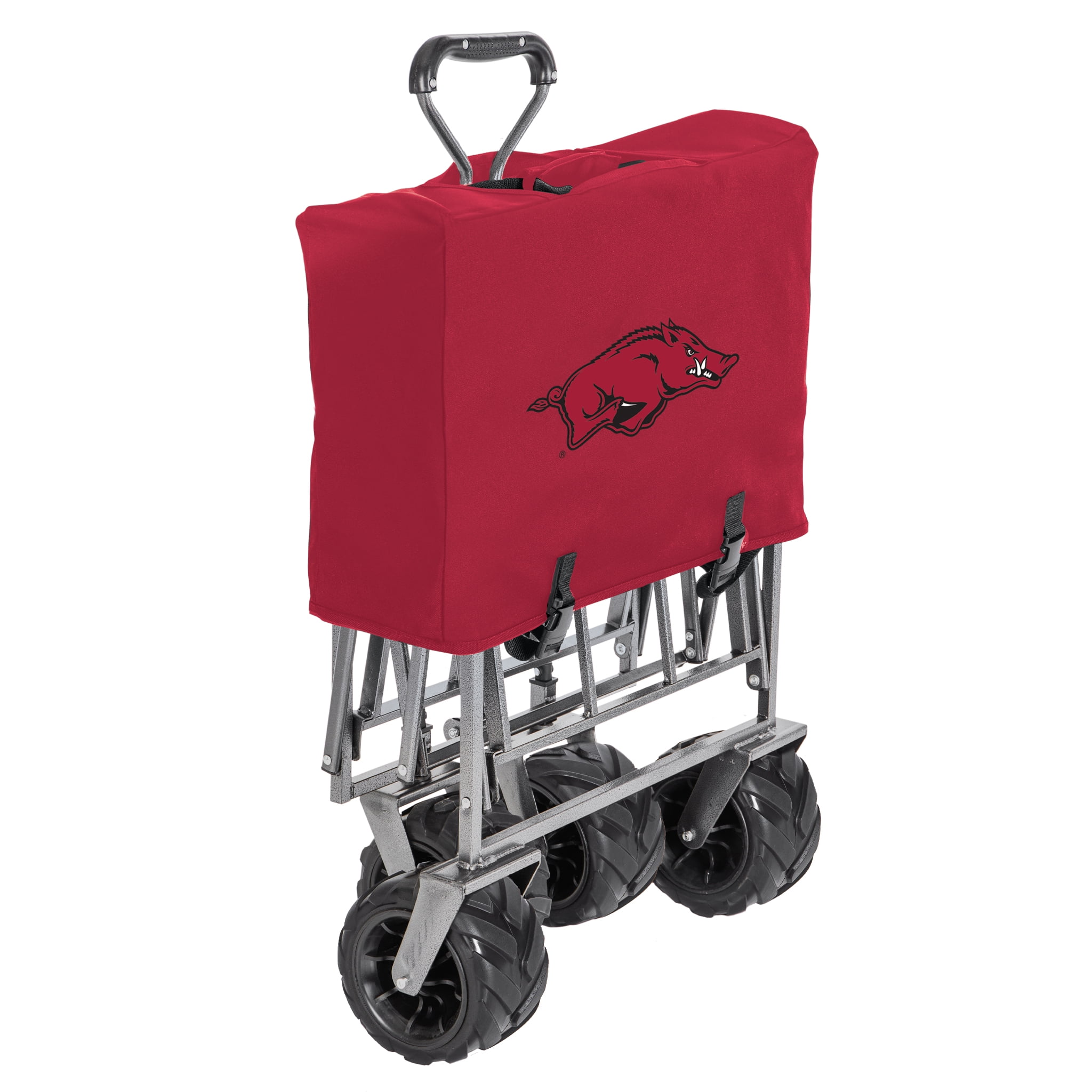 Smart Design Collegiate Heavy Duty Sports Wagon- Arkansas Razorbacks