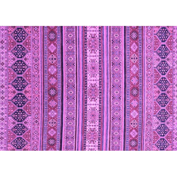 Ahgly Company Indoor Rectangle Abstract Purple Modern Area Rugs, 8' x 12'