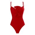 thumbnail image 2 of Women's Solid Swimsuit Retro French Style, Nylon/Spandex, Control Panel, Multiple Sizes, 2 of 3