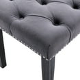 thumbnail image 6 of Upholstered Tufted Bench With Rubber Wooden Legs 45.28" L Velvet Footrest Stool For Living Room Dining Room Bedroom Entryway, 6 of 9