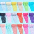thumbnail image 3 of 18 Colors 1 Yard Each Lace Fabric Stretch Elastic 1.57 inches Wide Trim Lace for Headbands Garters Wedding Bouquet Making, 3 of 9
