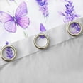 thumbnail image 4 of Erosebridal Rustic Plant Lavender Black Out Curtains,Wild Animal Butterfly Curtains Pack of 2 (42x63 Each) For Men Women, 4 of 7