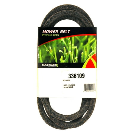 MaxPower 336109 Blade to Blade Belt for MTD, Cub Cadet, Troy Bilt Replaces OEM #754-0371A, 954-0371A