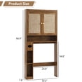 thumbnail image 7 of Over The Toilet Storage Cabinet, Bathroom Storage Organizer, Toilet Rack with Inner Adjustable Shelf,Two Doors-Yellow oak grain, 7 of 7