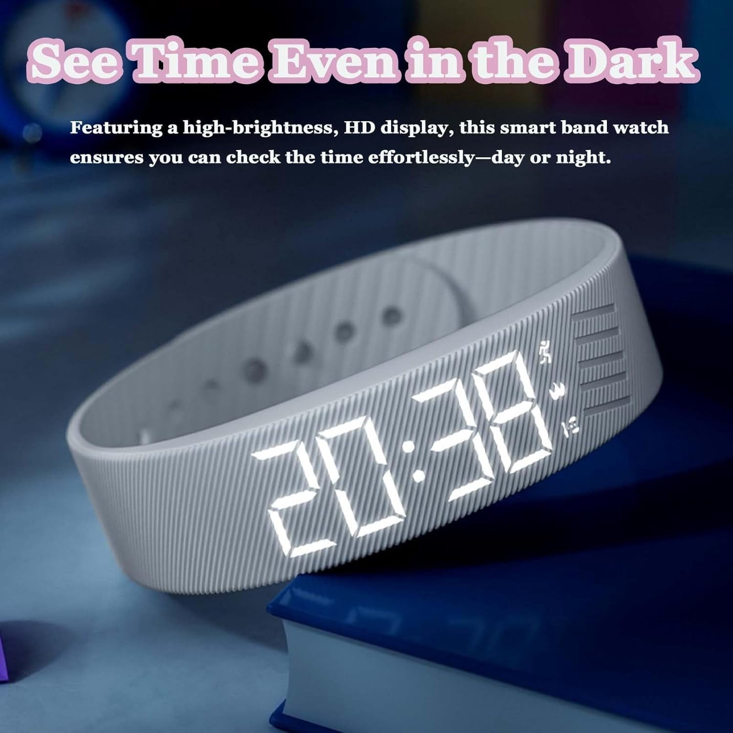 Fitsleeps Watch, Fitsleeps Alarm Bracelet – Silent Vibration Wake-Up Wristband for Deep Sleepers, Snooze-Free Smart Watch for Men and Women