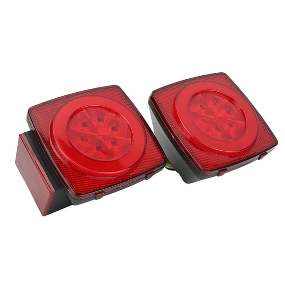 Trailer Lights Kit, Trailer Stop Lamp Durable 2 Pcs High Brightness Plastic Energy Saving Red 12V for Utility Trailers for Campervans