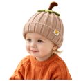 thumbnail image 3 of QGJZVUNL Toddler Baby Pumpkin Hats Winter Warm Knitted Beanie Caps Halloween Pumpkin Hat, 3 of 6