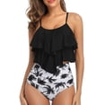 thumbnail image 2 of Traje de baño de dos piezas estilo de la colmena del sujetador ajustable correa de espagueti tankini traje de baño para surf playa fiesta tipo 1 XL, 2 of 8