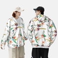 thumbnail image 4 of Kdxio Pretty Floral With Leaves Print Women Men Sun Protection UPF 50+ Jackets Zip Up Long Sleeve Hoodie Hiking Lightweight with Pockets, 4 of 7