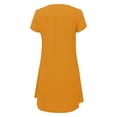 thumbnail image 3 of Ruyang Women's Summer Casual Dress Short Sleeved Solid Color V Neck Long Casual Plus Size Top Floral Dresses for Women Sleeveless, 3 of 4