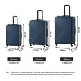 thumbnail image 2 of Historyli Go5H 3pcs Hardshell Luggage Sets 20"/24"/28" Lightweight Suitcase With 2 Hooks Spinner Wheels TSA Lock For Travel, 2 of 9