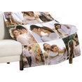 thumbnail image 3 of Custom Blanket with Photo Text Personalized Gift, 1-10 Pictures Customized for Mother Father Family, Christmas Halloween Thanksgiving Birthday Wedding Valentine's Day Gift 40''x30'', 3 of 6
