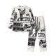 thumbnail image 1 of Fotbe Vintage Cactus Pickup Pijama de Hombre con Estampado de Manga Larga, Conjunto de 2 Piezas, Ropa de Dormir Suave y Cómoda con Bolsillos-Large, 1 of 7