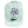 thumbnail image 2 of Popp, Grace 19x24 White Modern Wood Framed Museum Art Print Titled - Life is Succulent I, 2 of 4