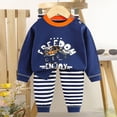 thumbnail image 2 of TOWED22 Infant Baby Boys Fall Outfit Pants Sets Long Sleeve 3 6 12 18 24 Months 2 3 4 5T Toddler Boy Pullover Pants Size:5-6 Y,Color:Dark Blue, 2 of 3
