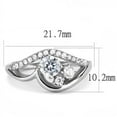 thumbnail image 2 of Luxe Jewelry Designs Stainless Steel Pave Women's Engagement Ring with Round CZ - Size 6 (Pack of 2), 2 of 4